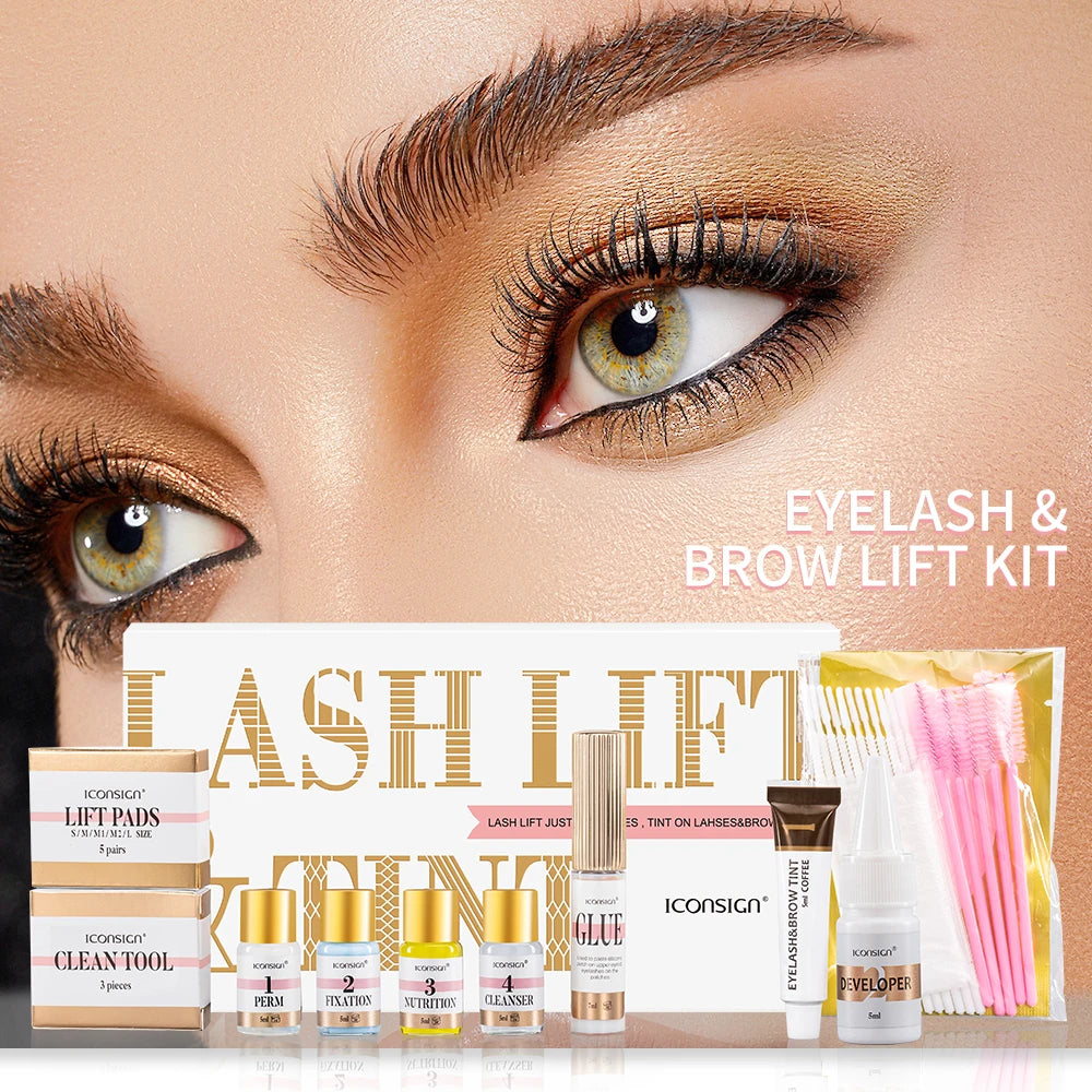 Professional Eyelash Lifting and Tinting Makeup Tools Kit for Curling and Lengthening