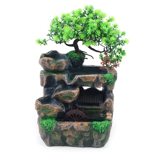 Indoor Room Fountain With Color Changing LED Lighting