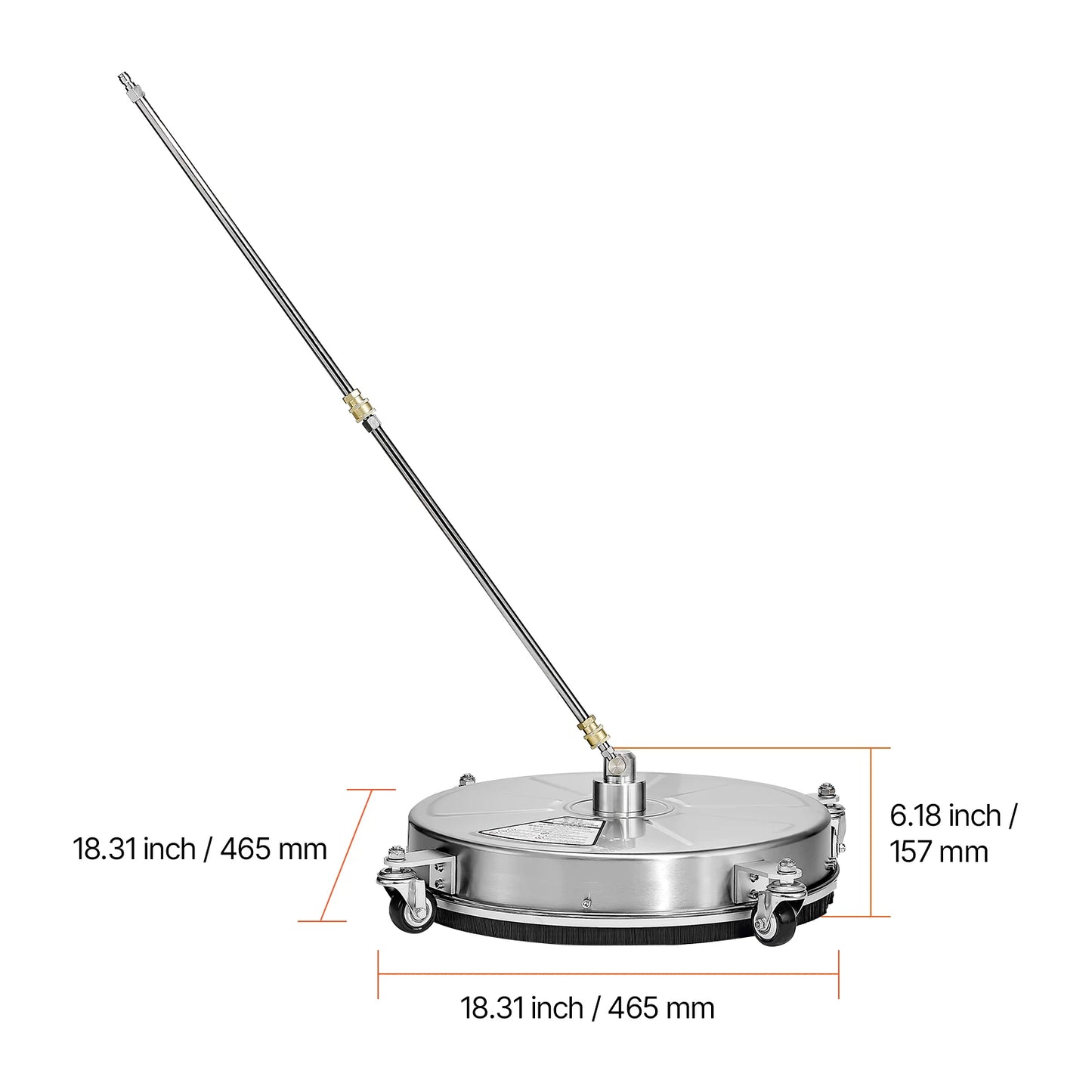 SucceBuy Pressure Washer Surface Cleaner Concrete 4 Wheels