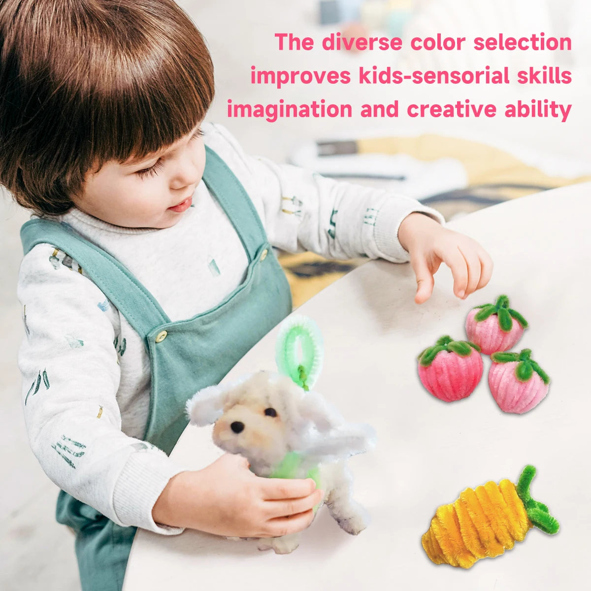 900pcs Multi-color Chenille Stems, Pipe Cleaners Craft Material, Creative Hair Band, Handmade DIY Twisting Stick Arts Decoration