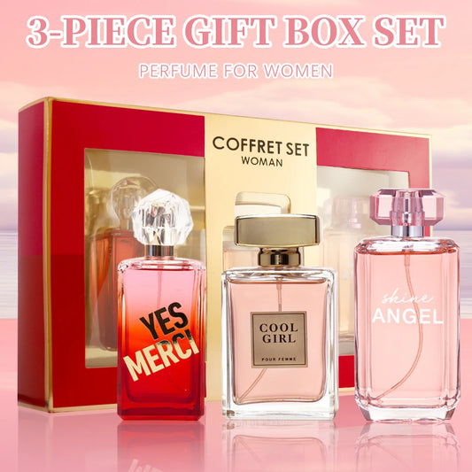 Eau de Parfum Spray Coffret Set Gift for Women CH LOVE COLLECTION 3 Pcs 3.4 Oz EDP Set Women's Fragrance Sets Long Lasting