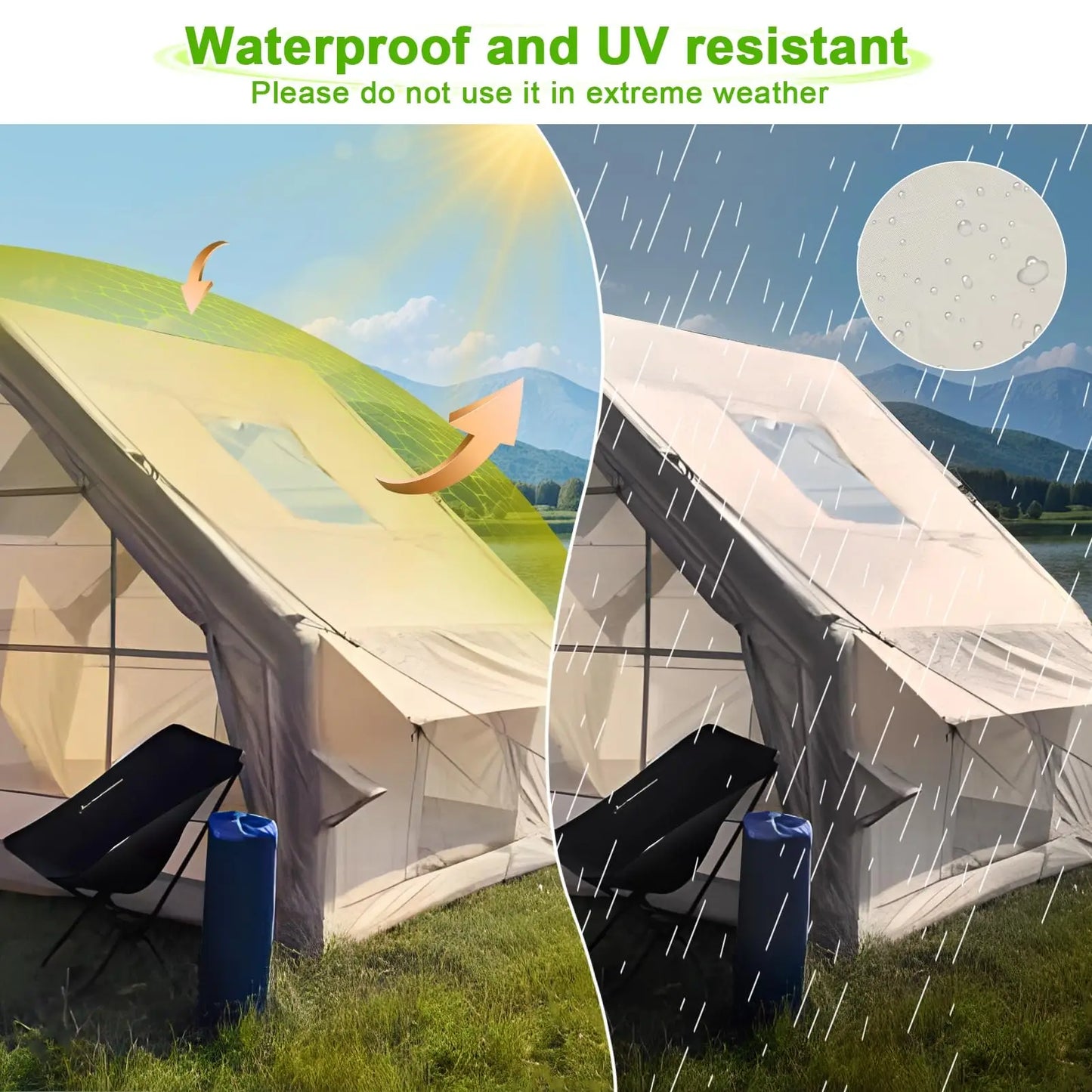 Inflatable Camping Tent For 4 To 6 People Waterproof