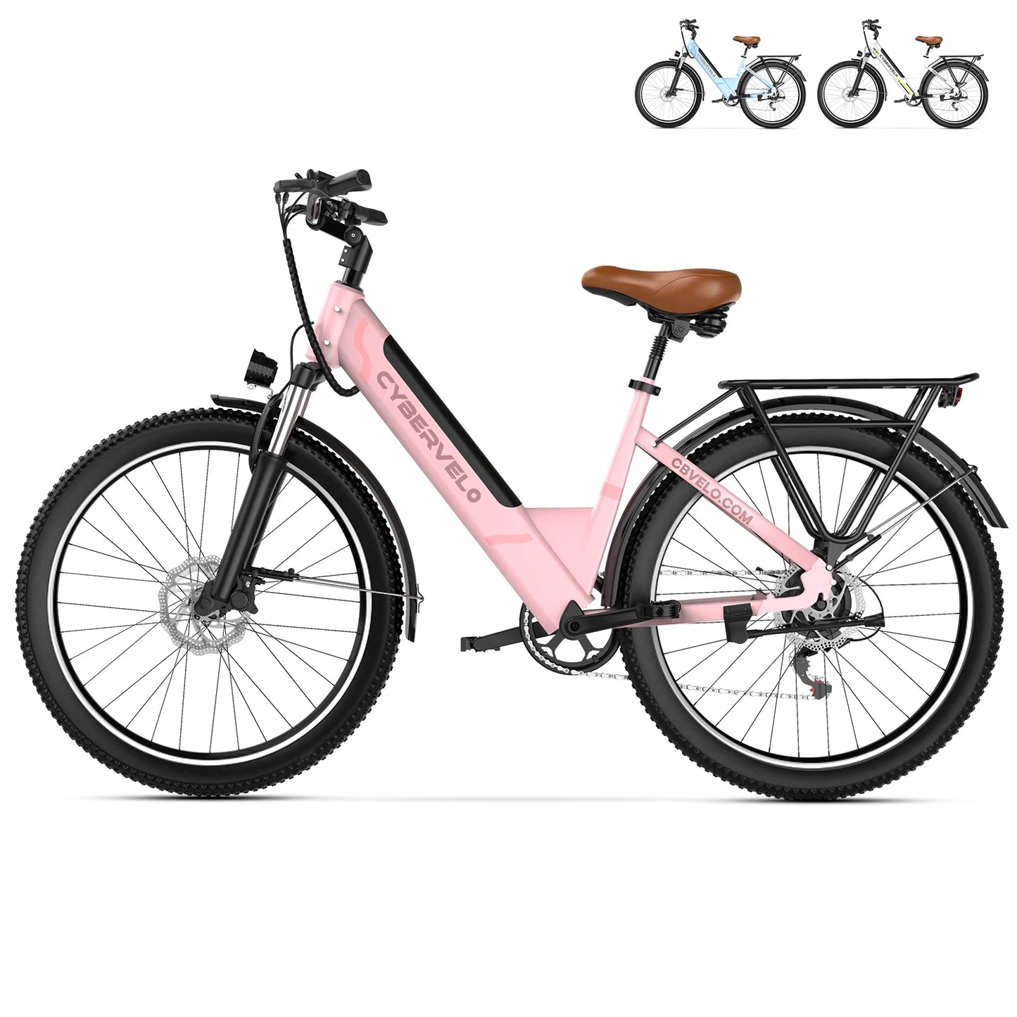 26 Inch Electric Bike With 7 Speed Removable Battery
