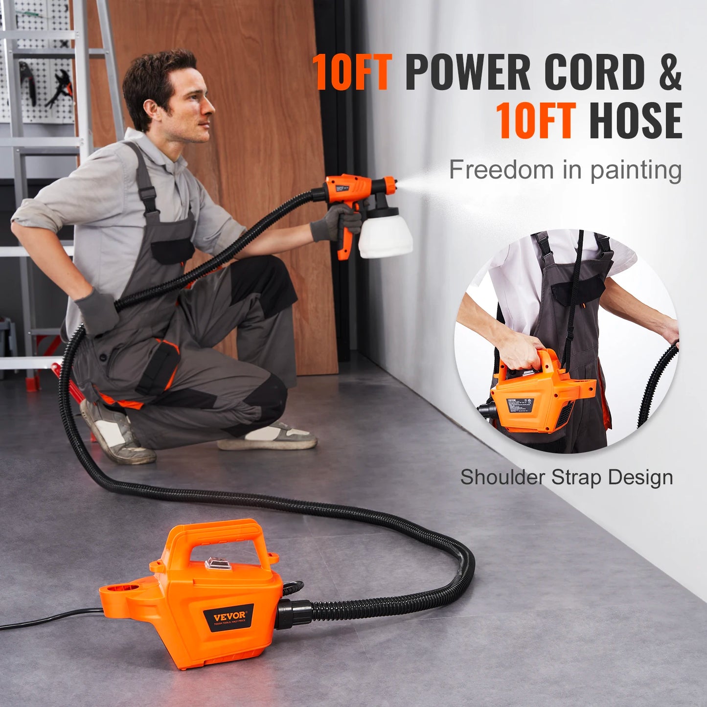 SucceBuy HVLP Paint Sprayer 1300ml 500W Electric Gun