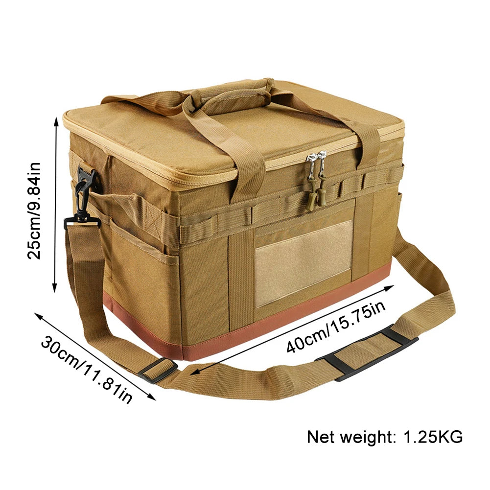 30L Camping Cooking Utensil Organizer Car Trunk Storage Bag