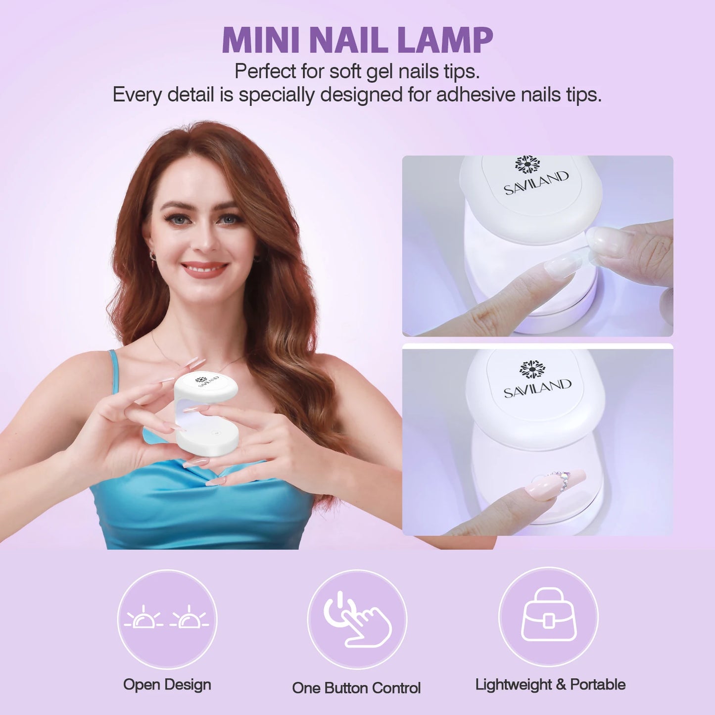 SAVILAND Gel X Nail Kit 500pcs Long Coffin Nail Tips
