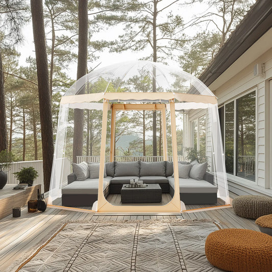 Instant Pop Up Clear Bubble Weatherproof Tent 4 To 8 People
