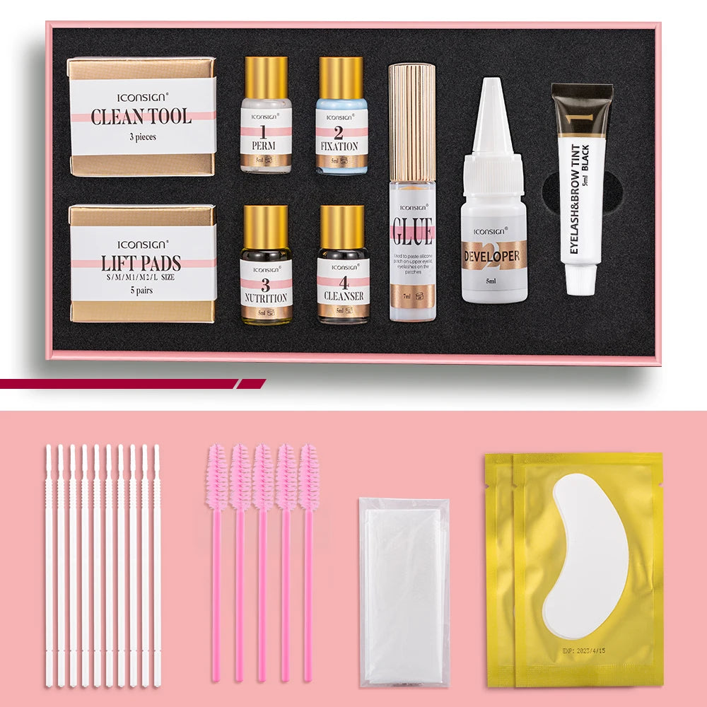 Professional Eyelash Lifting and Tinting Makeup Tools Kit for Curling and Lengthening