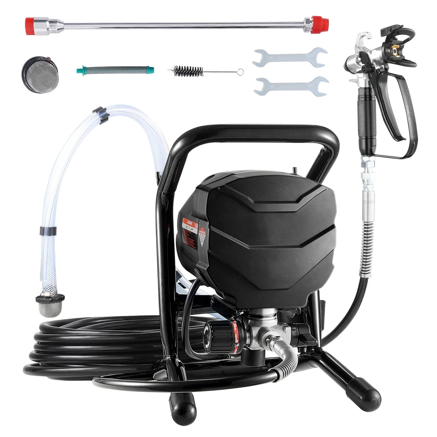 SucceBuy Stand Airless Paint Sprayer 650W 3000 PSI Electric