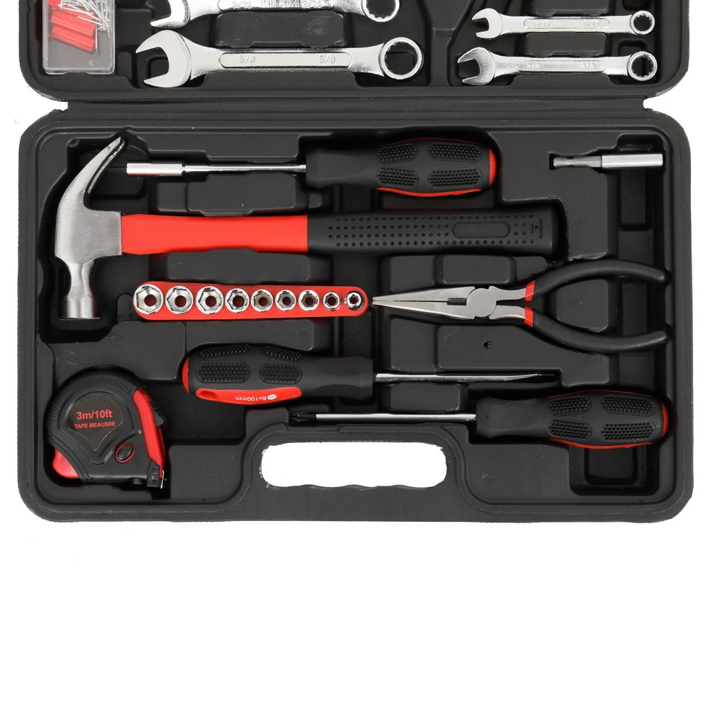 148pcs Iron Household Tool Set Red