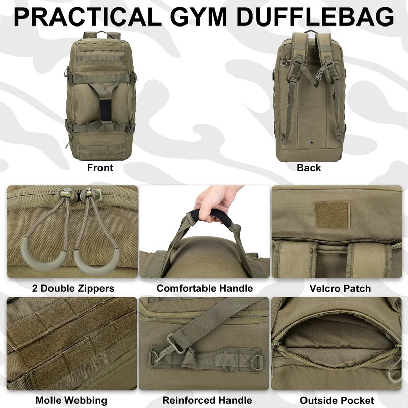 LQARMY 35L 50L 80L Outdoor MOLLE Tactical Backpack Bag