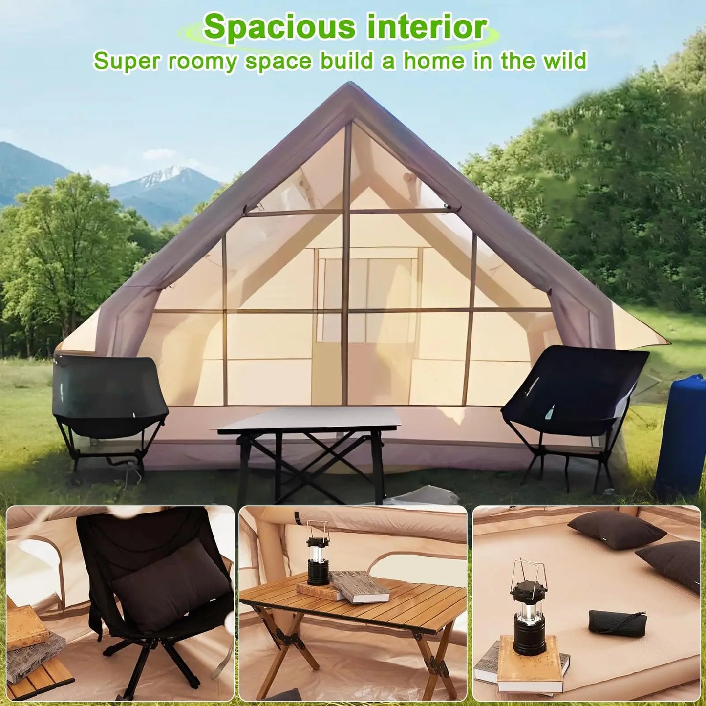 Inflatable Camping Tent For 4 To 6 People Waterproof