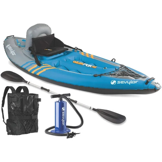 Sevylor QuickPak K1 One Person Inflatable Kayak PVC Backpack