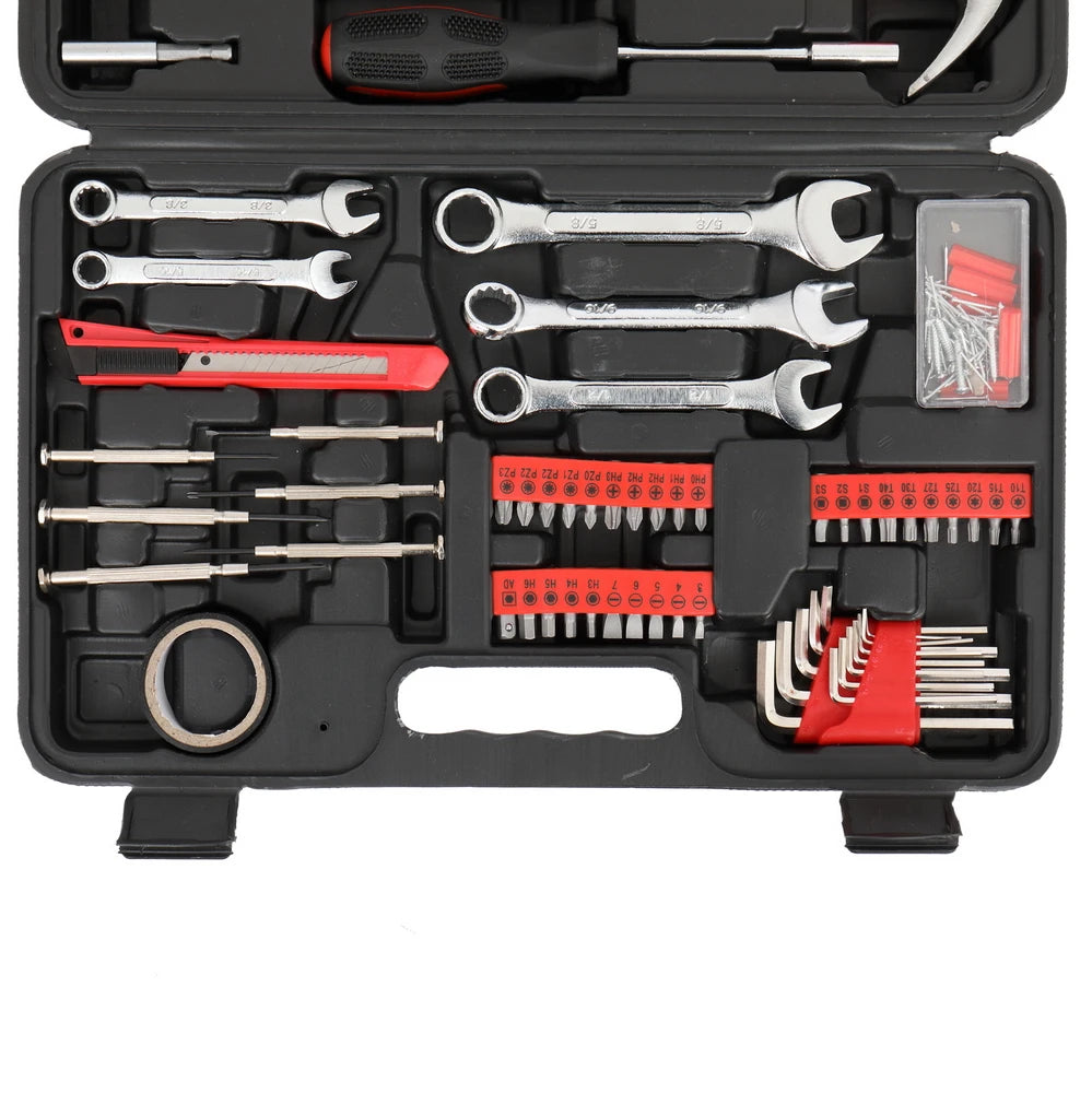 148pcs Iron Household Tool Set Red