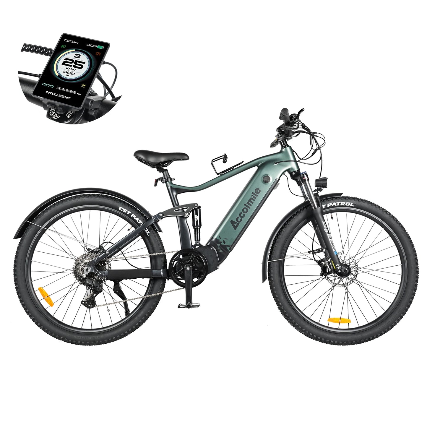 Accolmile Electric Bike Powerful 750W Mountain Ebike Mens