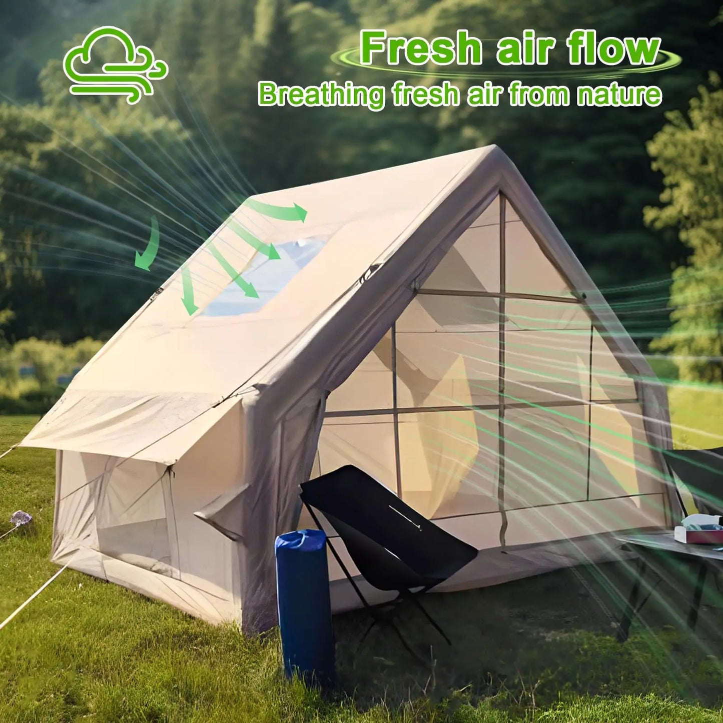 Inflatable Camping Tent For 4 To 6 People Waterproof