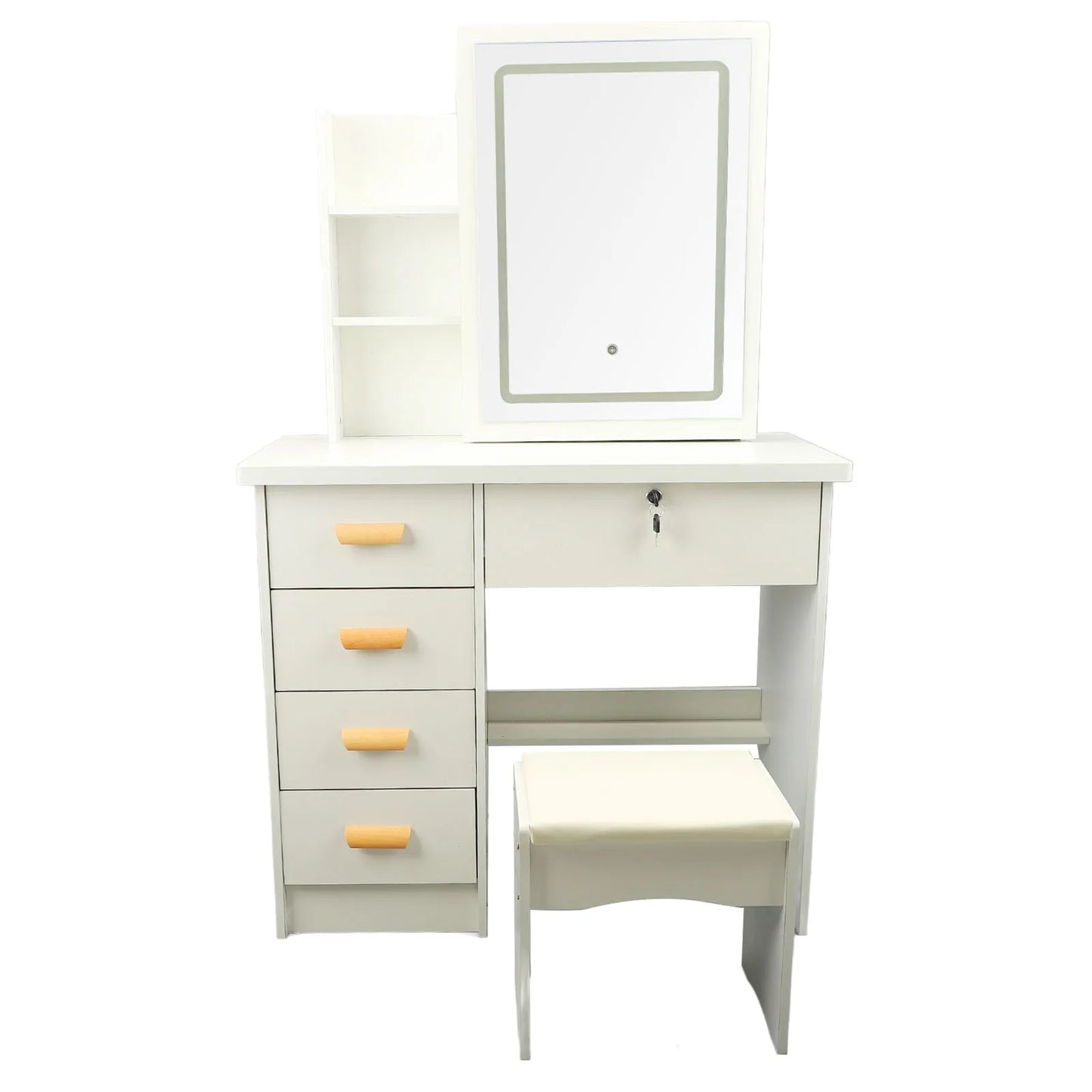 Dressing Table Modern Multi Functional Lighted Mirror Vanity Desk