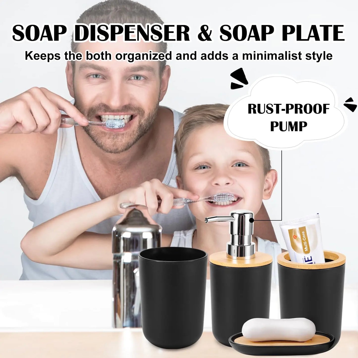 9-piece bathroom accessories set