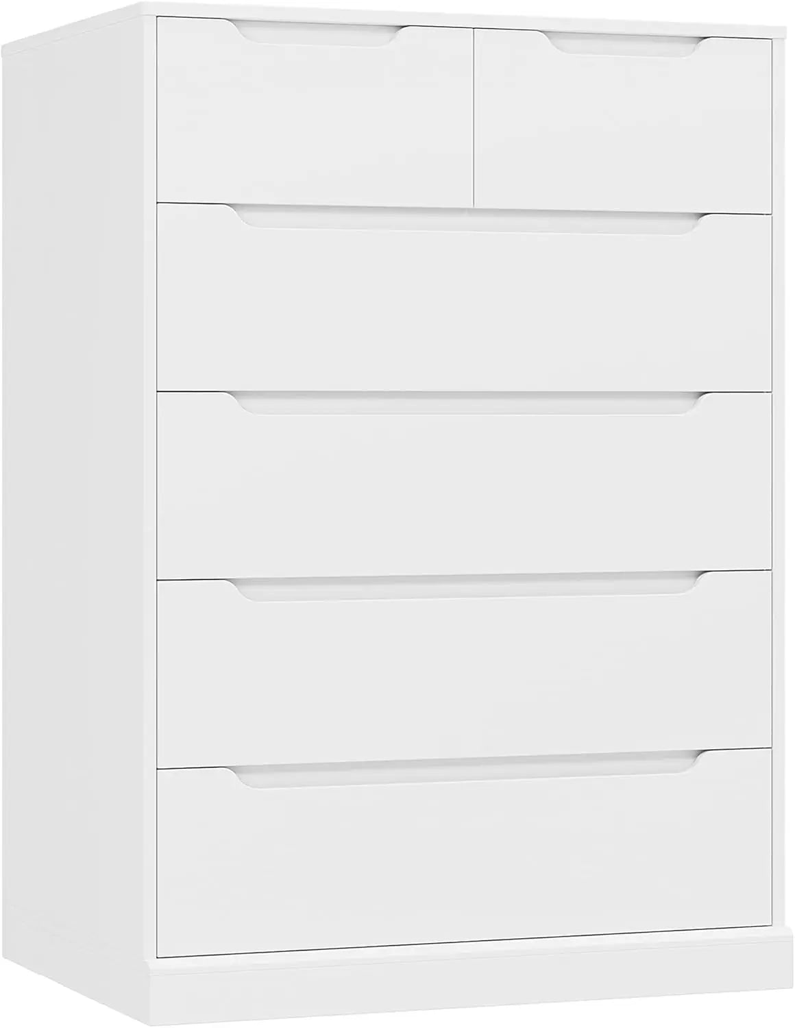 Modern 6 Drawer Dresser for Bedroom, Tall Chest Organizer