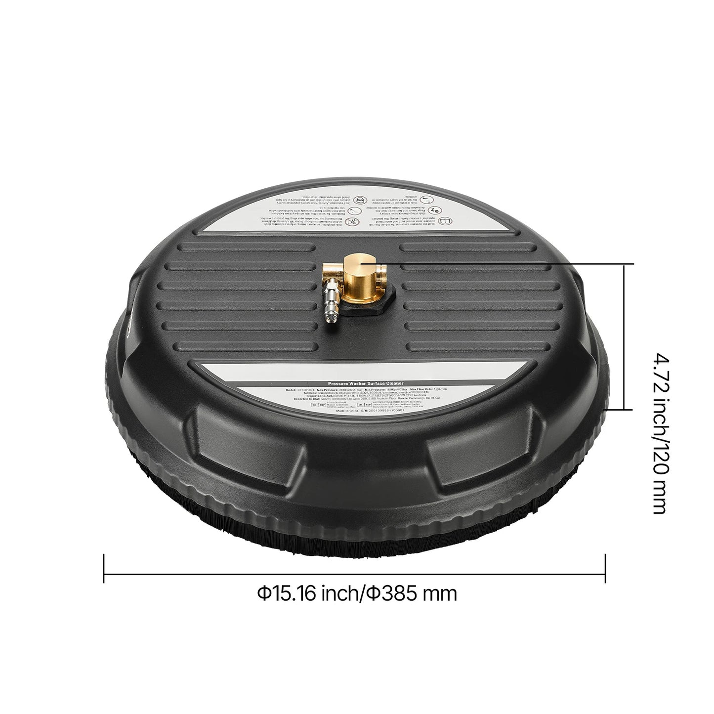 SucceBuy Pressure Washer Surface Cleaner PE Stainless Steel