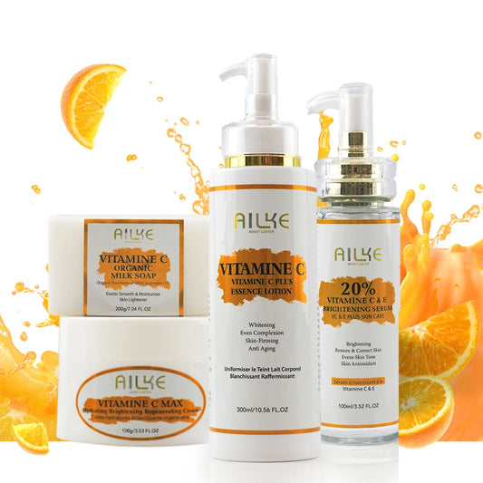 AILKE Vitamin C Skin Care Kit With Body Lotion And Serum