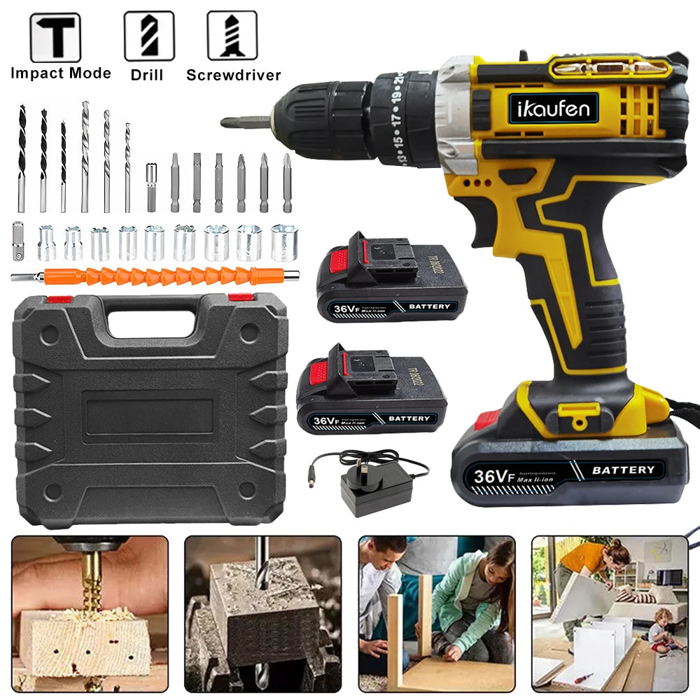 21V Cordless Drill Screwdriver Mini Wireless Power Driver