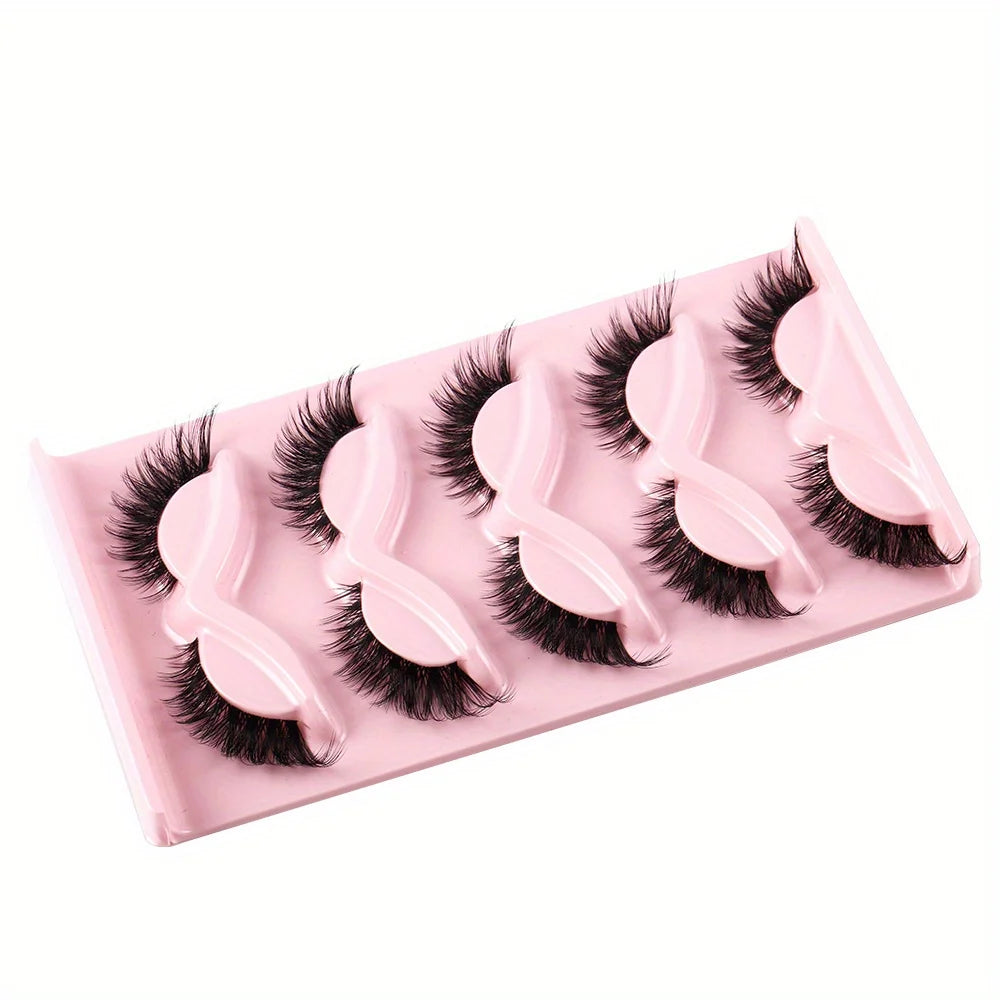 3Boxes Cat Eye Lashes 15Pairs Natural Long Winged Fake Eyelashes